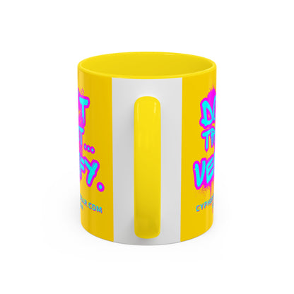 Don't Trust...Verify. Yellow Accent Mug by cypherpunkgear.com