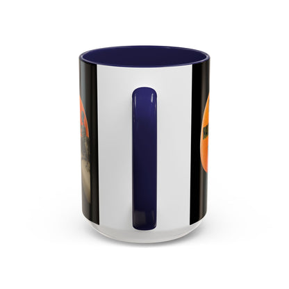 Is it Halloween yet? Skeleton's Giant Pumpkin Black Accent Mug by CreepyCrafts.boo