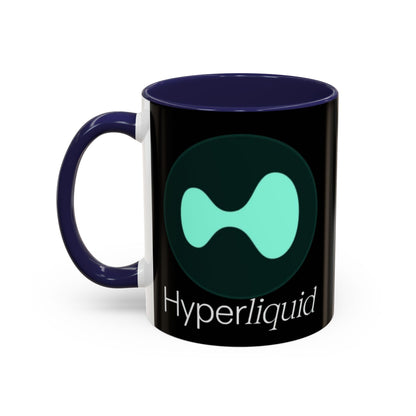 Hyperliquid White font Black Accent Mug by cypherpunkgear.com