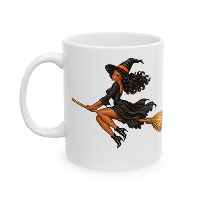 Velvet Vex White Mug by CreepyCrafts.boo
