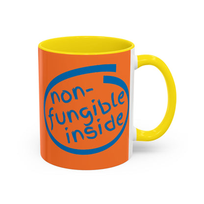 Non-Fungible Inside Orange Accent Mug by cypherpunkgear.com