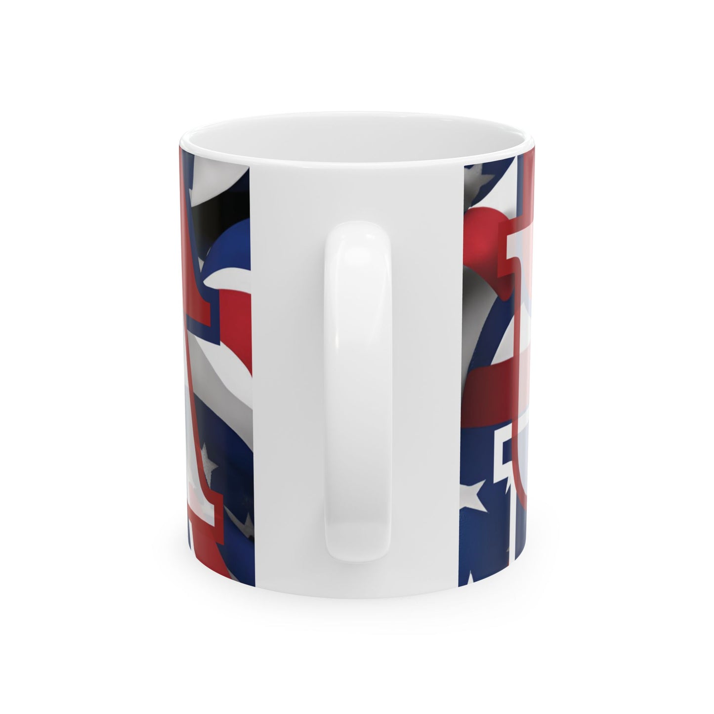 USA! USA! USA White font Patriot White Mug by cypherpunkgear.com