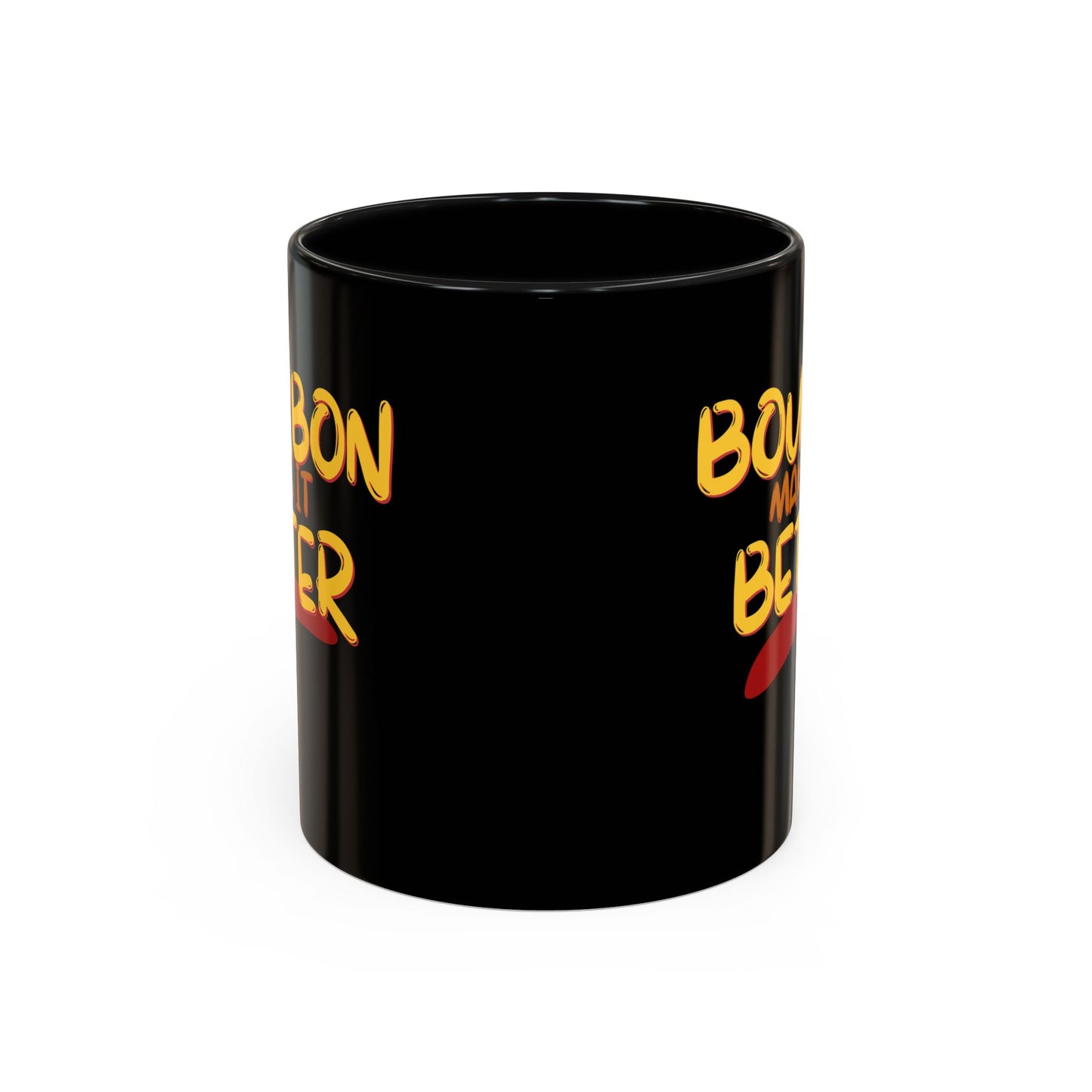 Bourbon makes it better Accent Mug by cypherpunkgear.com