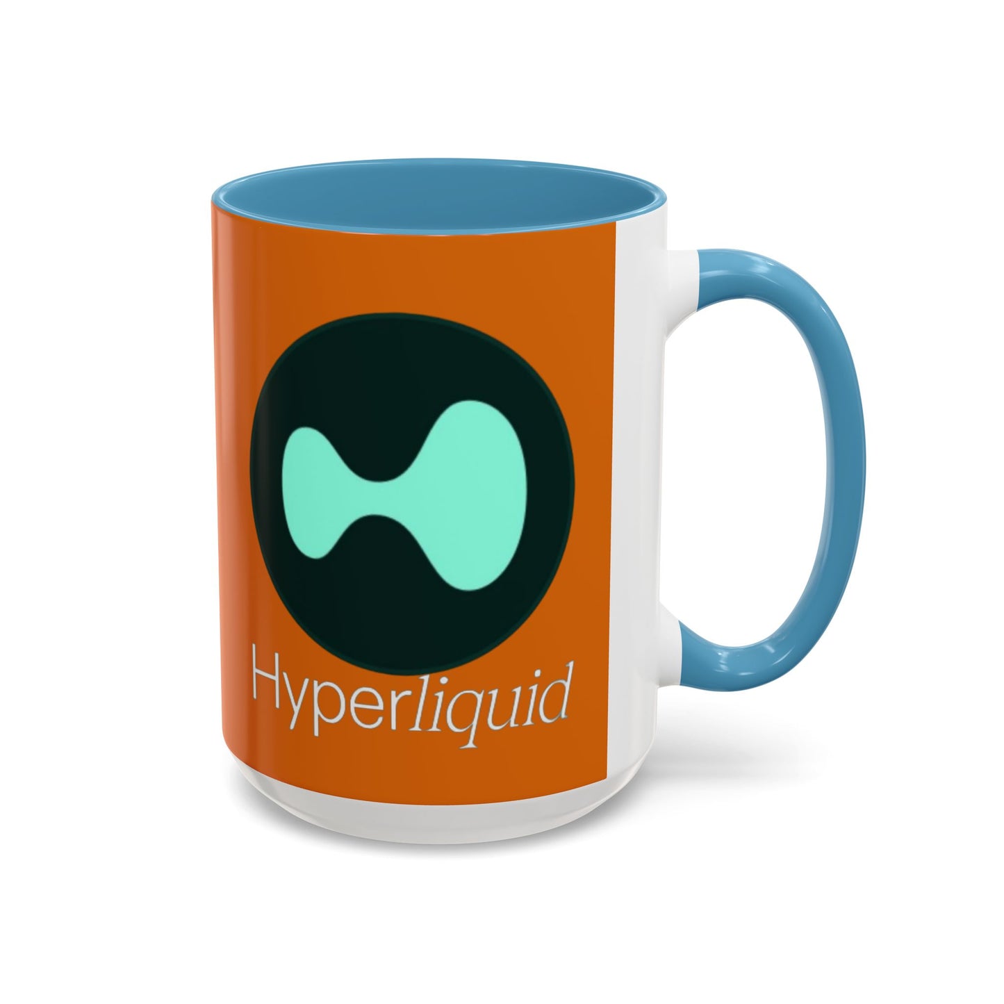 Hyperliquid White font Orange Accent Mug by cypherpunkgear.com