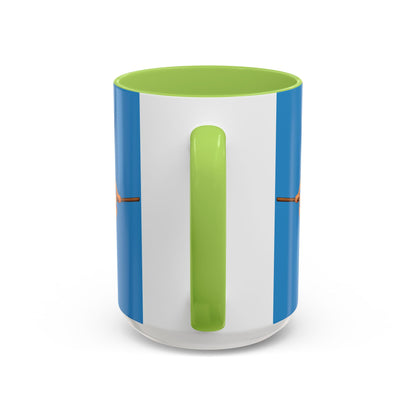 Hazel Hex Blue Accent Mug by CreepyCrafts.boo