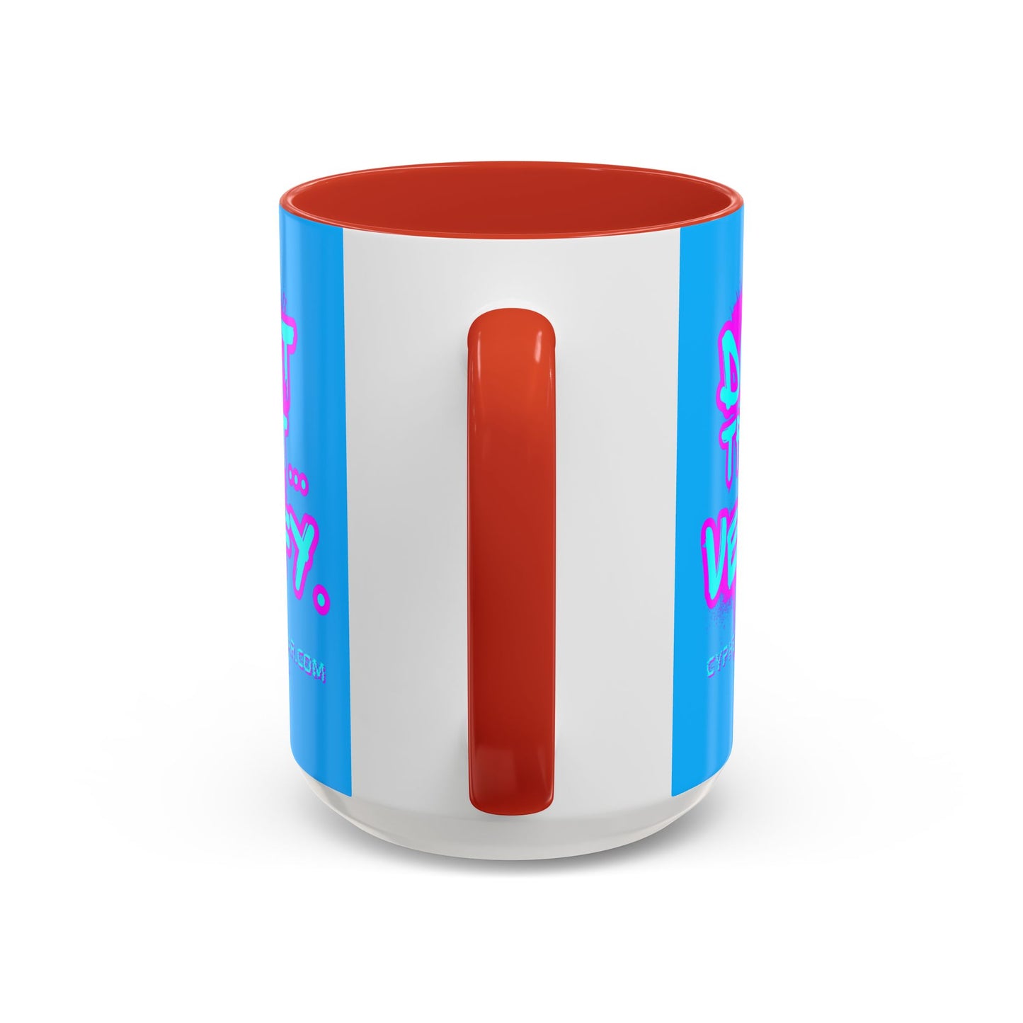 Don't Trust...Verify. Light Blue Accent Mug by cypherpunkgear.com