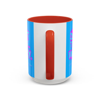 Don't Trust...Verify. Light Blue Accent Mug by cypherpunkgear.com