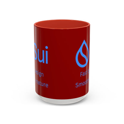 SUI Red Accent Mug by cypherpunkgear.com