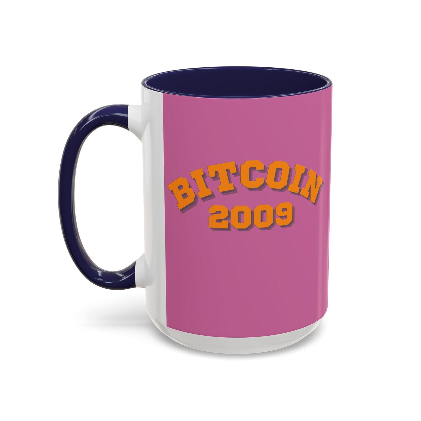 Bitcoin 2009 Pink Accent Mug by cypherpunkgear.com