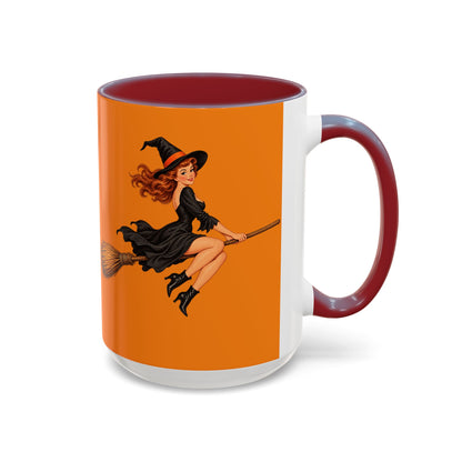 Hazel Hex Orange Accent Mug by CreepyCrafts.boo