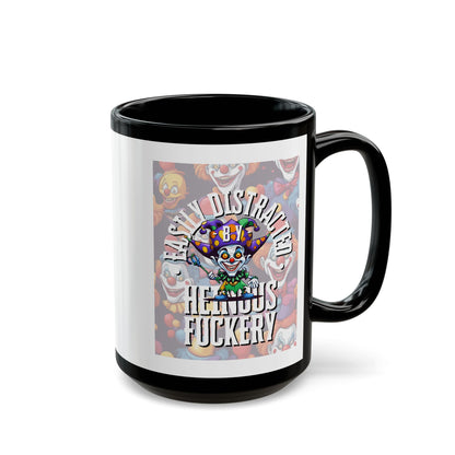 Easily Distracted by Heinous Fuckery Little Jinx White Mug by cypherpunkgear.com