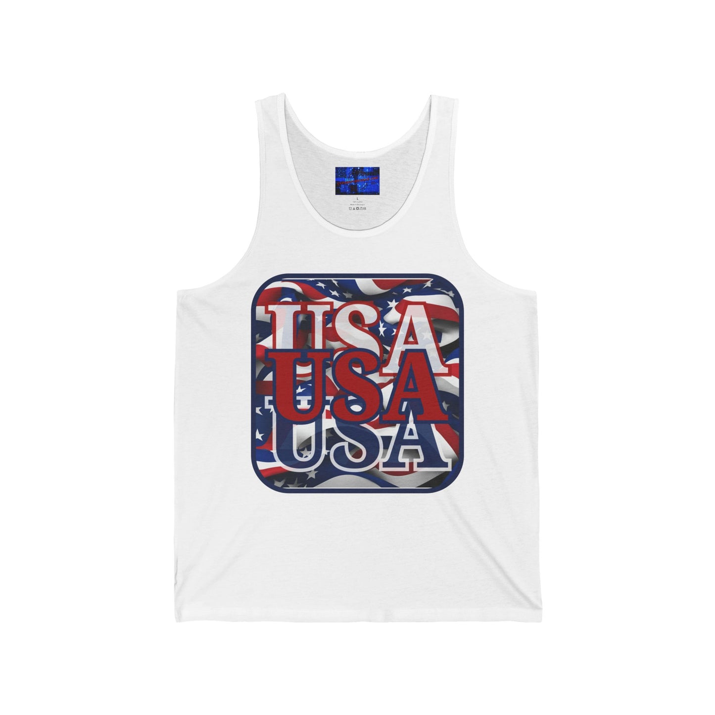 ¡EE.UU! ¡EE.UU! ¡EE.UU! ¡Patriota por cypherpunkgear! Camiseta sin mangas unisex