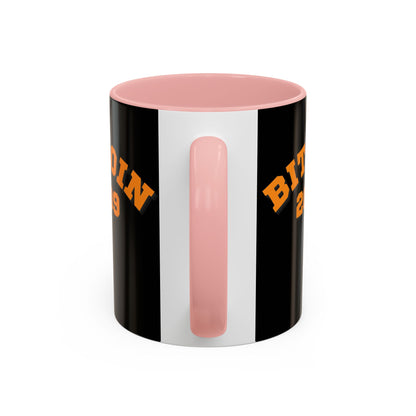 Bitcoin 2009 Black Accent Mug by cypherpunkgear.com