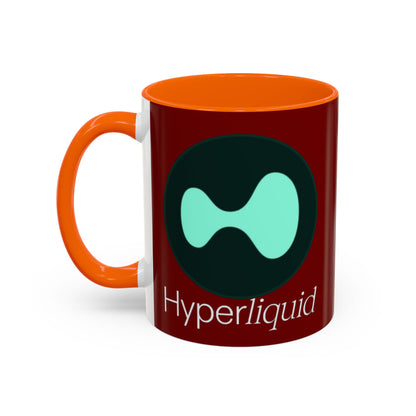 Hyperliquid White font Red Accent Mug by cypherpunkgear.com