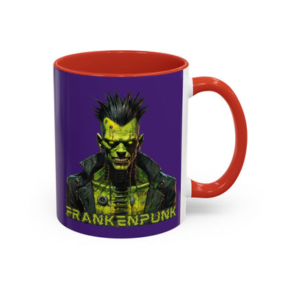 Frankenpunk Purple Accent Mug by CreepyCrafts.boo