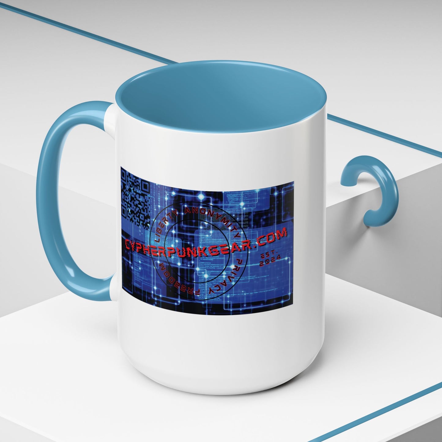 ¡Cypherpunkgear por cypherpunkgear! Taza de café decorativa (11, 15 oz)