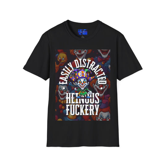Easily Distracted by Heinous Fuckery Little Jincs DKcolors Unisex T-Shirt by cypherpunkgear.com