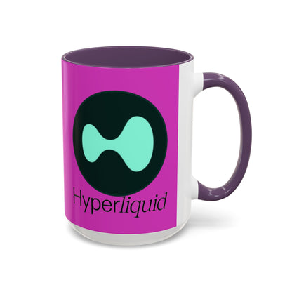 Hyperliquid Black font Pink Accent Mug by cypherpunkgear.com