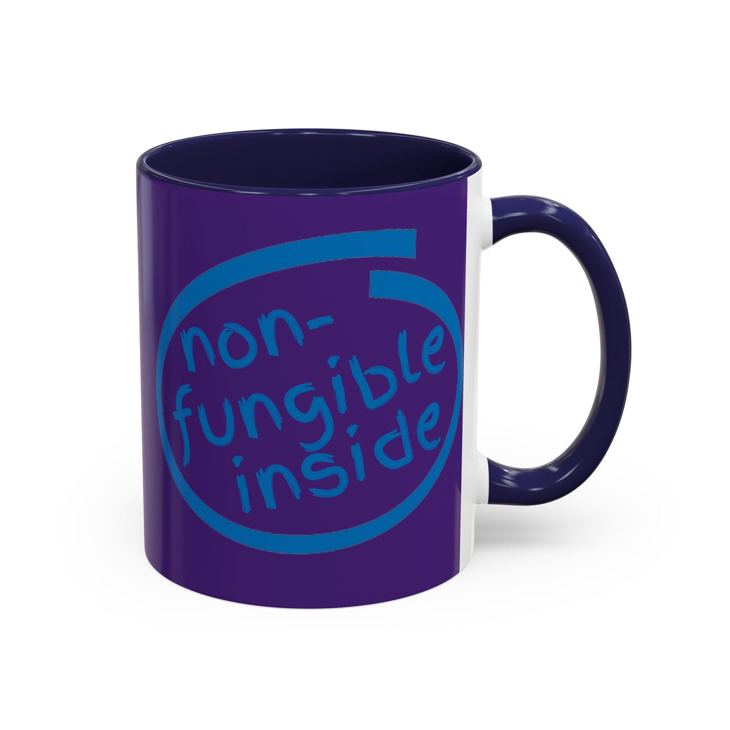Non-Fungible Inside Purple Accent Mug by cypherpunkgear.com