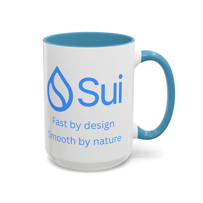 SUI White Accent Mug by cypherpunkgear.com