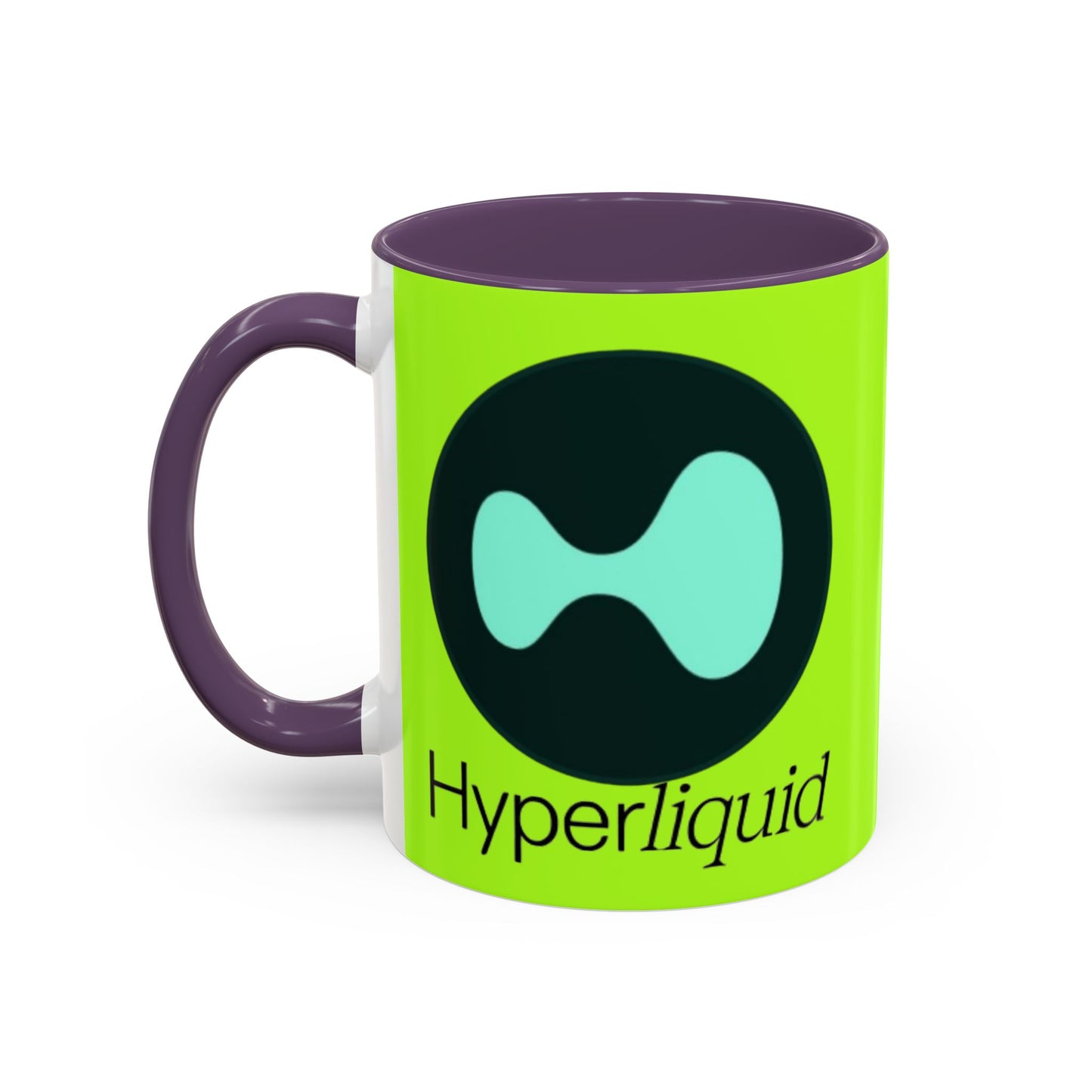 Hyperliquid Black font Green Accent Mug by cypherpunkgear.com