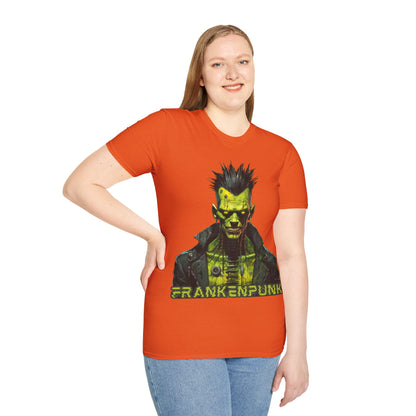 Frankenpunk w/logo Unisex T-Shirt by CreepyCrafts.boo