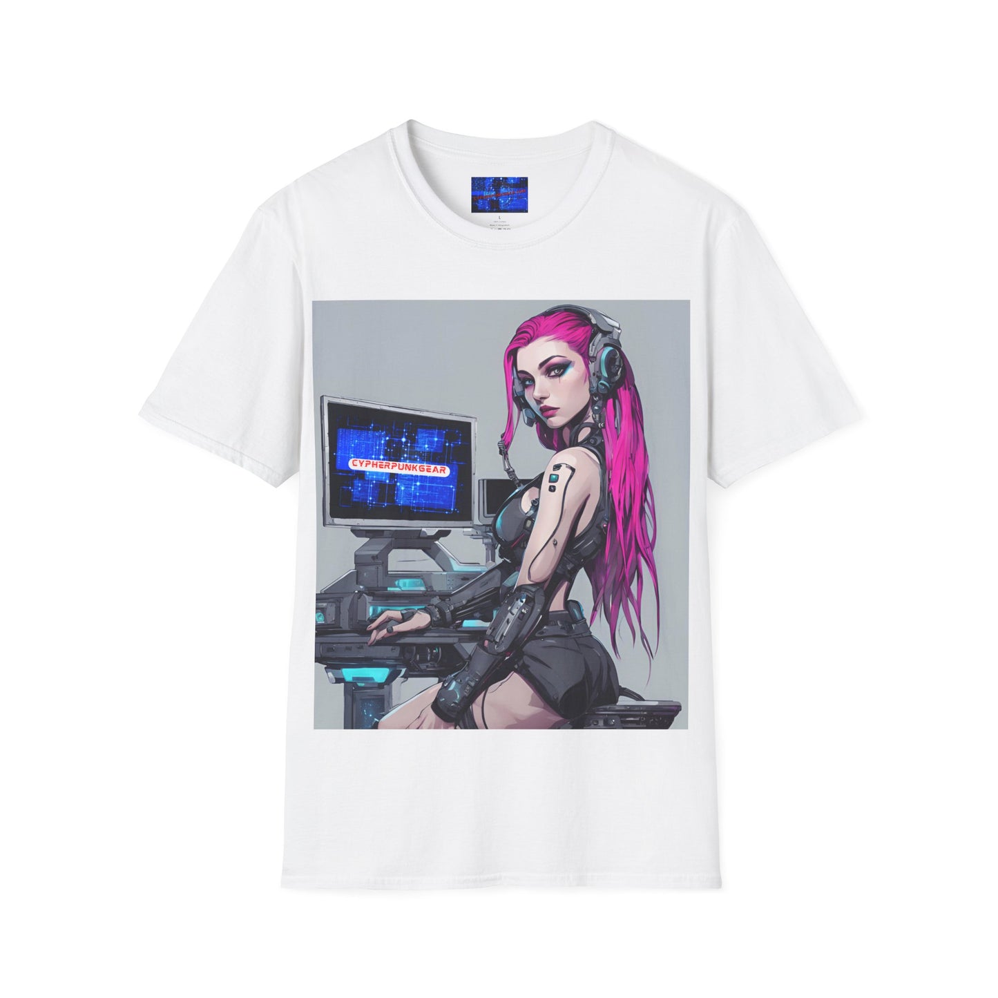 Netrunner Cyberpunk Light colors Unisex T-Shirt by cypherpunkgear.com
