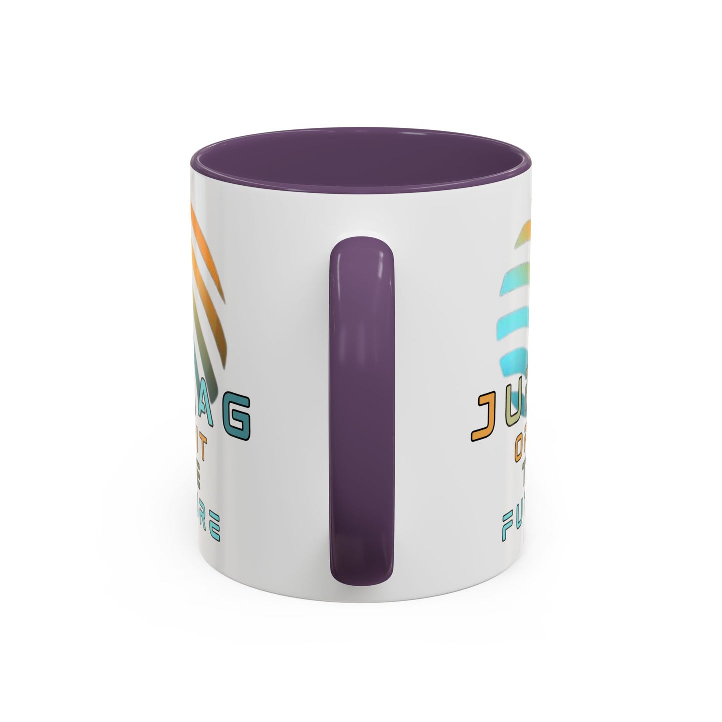Jupiter (JUP) Orbit the Future White Accent Mug by cypherpunkgear.com