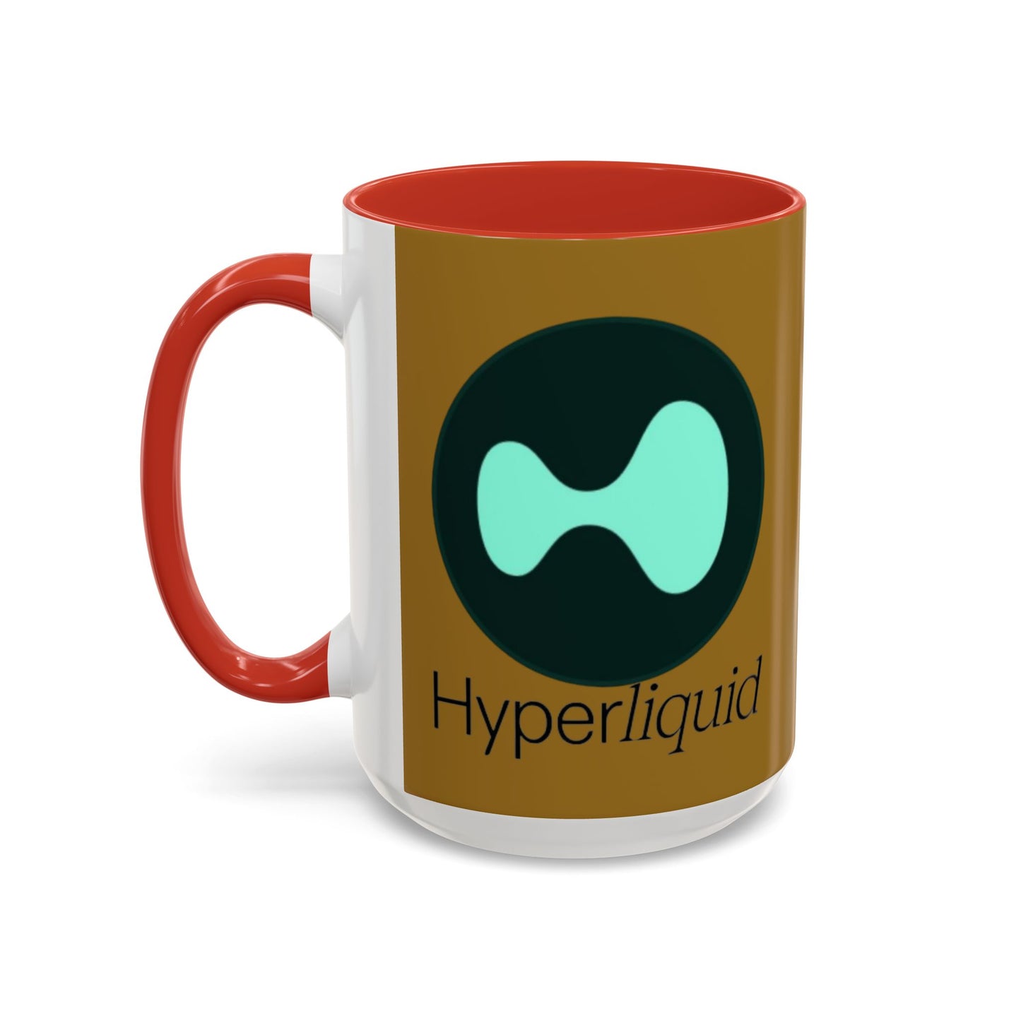 Hyperliquid Black font Brown Accent Mug by cypherpunkgear.com