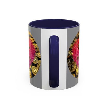 Bitcoin is My Valentine Grey Accent Mug by cypherpunkgear.com