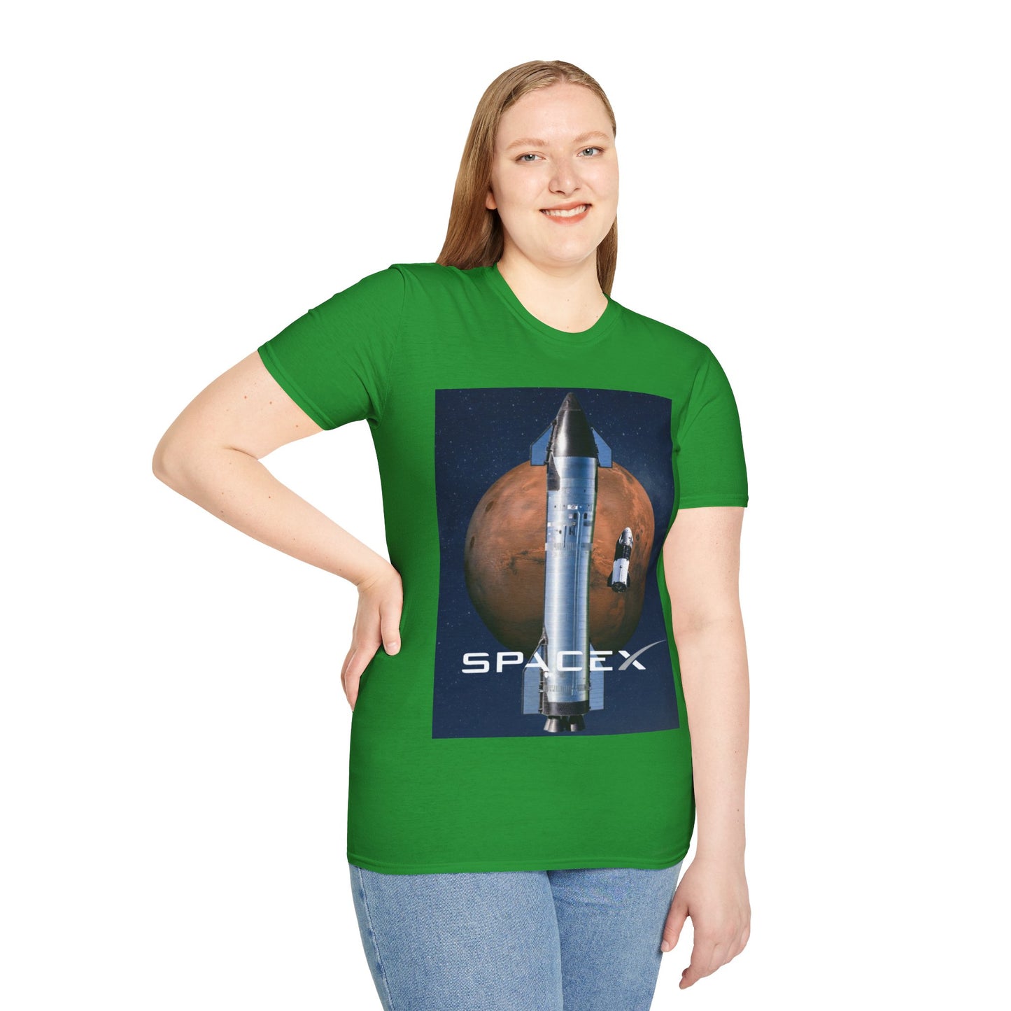 SpaceX Mars Unisex T-Shirt by cypherpunkgear.com