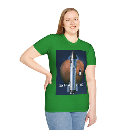 SpaceX Mars Unisex T-Shirt by cypherpunkgear.com