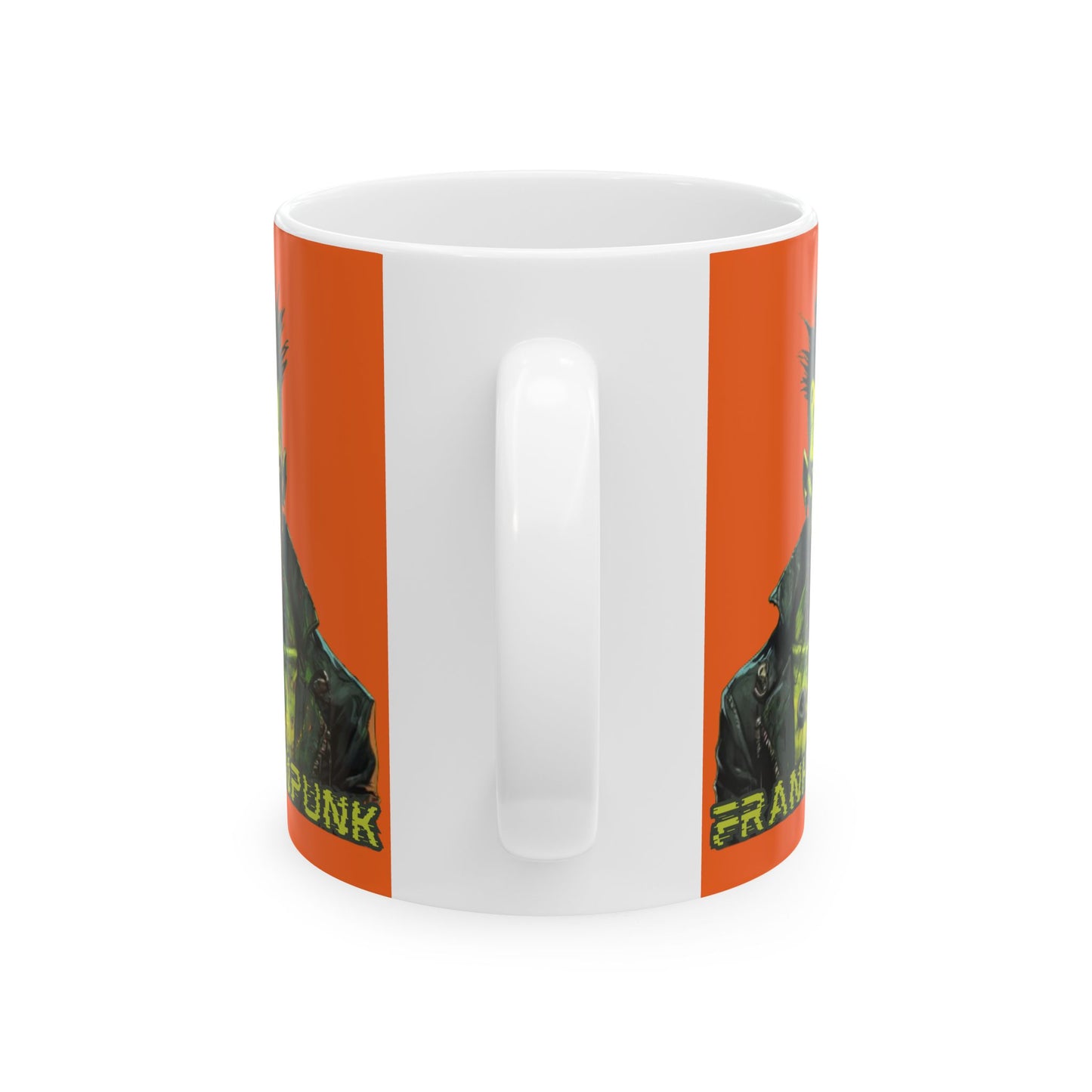 Frankenpunk Orange Mug by cypherpunkgear