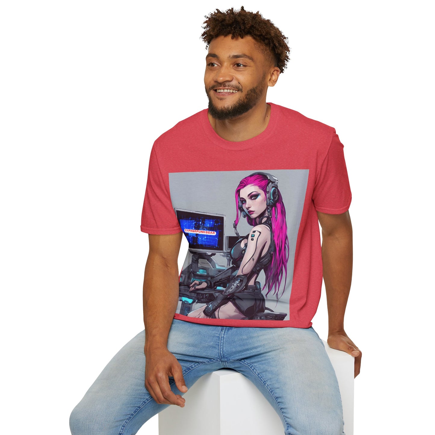 Netrunner Cyberpunk Light colors Unisex T-Shirt by cypherpunkgear.com