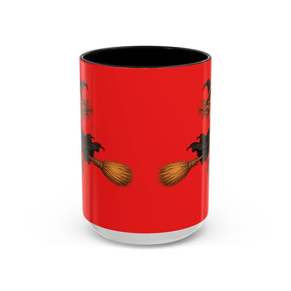 Hazel Hex Red Accent Mug by CreepyCrafts.boo