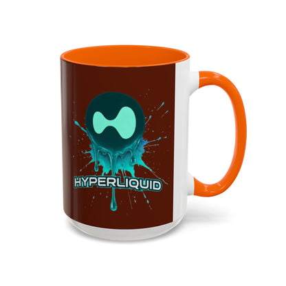 HYPE Drip Brown Accent Mug by cypherpunkgear.com