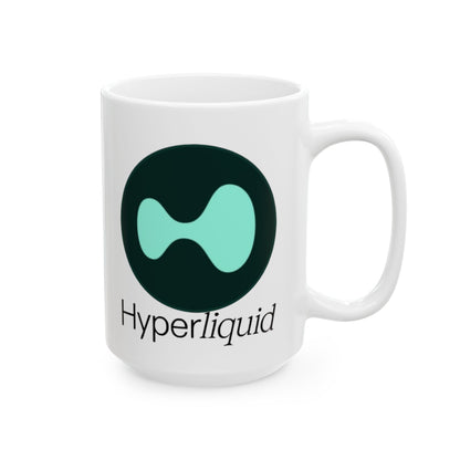 Hyperliquid Black font White Mug by cypherpunkgear.com