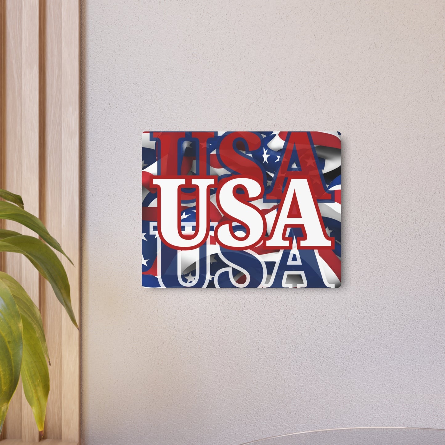 USA! USA! USA White Center Metal Art Sign by cypherpunkgear