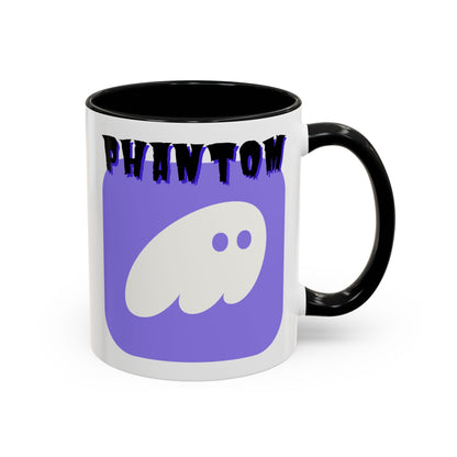 Phantom Hot Wallet White Accent Mug by cypherpunkgear.com
