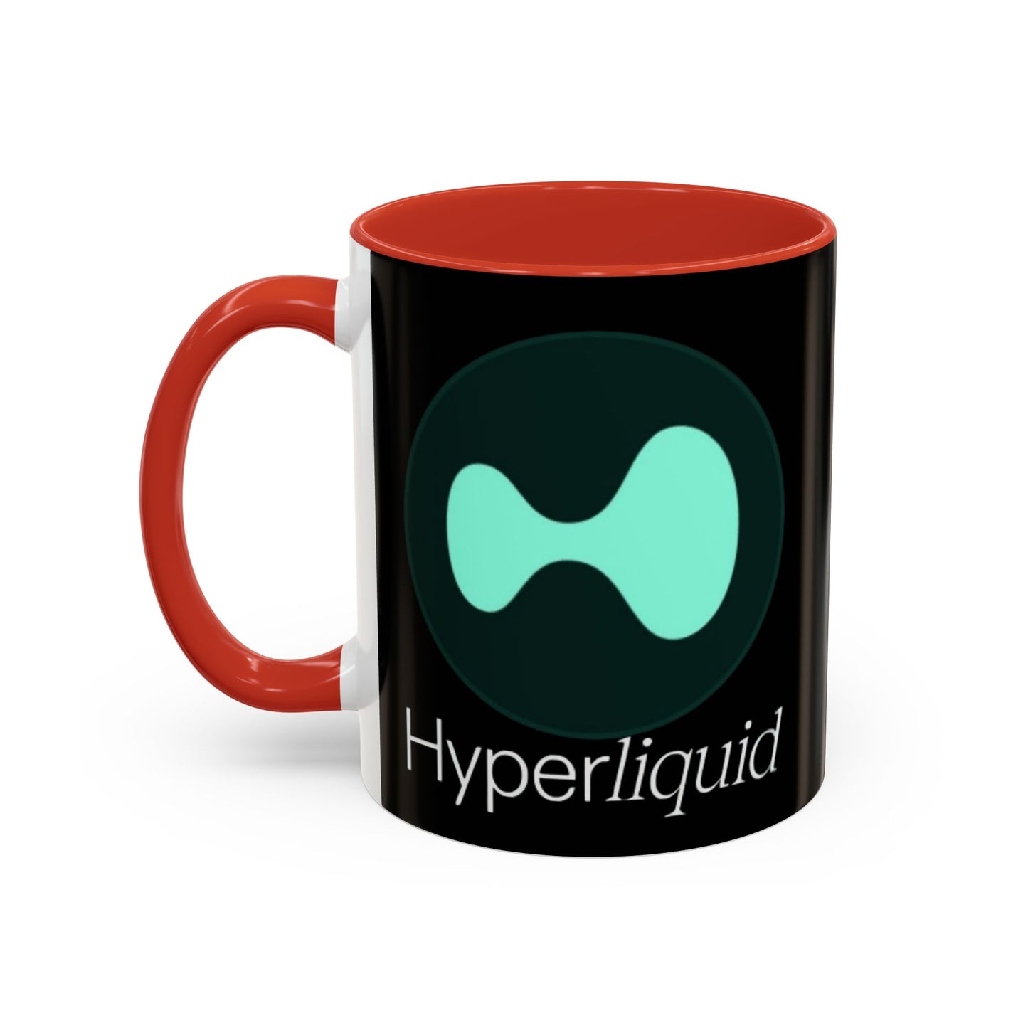 Hyperliquid White font Black Accent Mug by cypherpunkgear.com