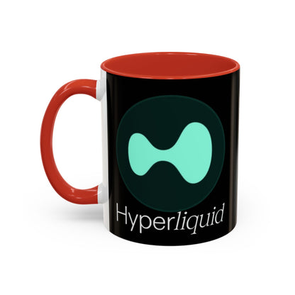 Hyperliquid White font Black Accent Mug by cypherpunkgear.com