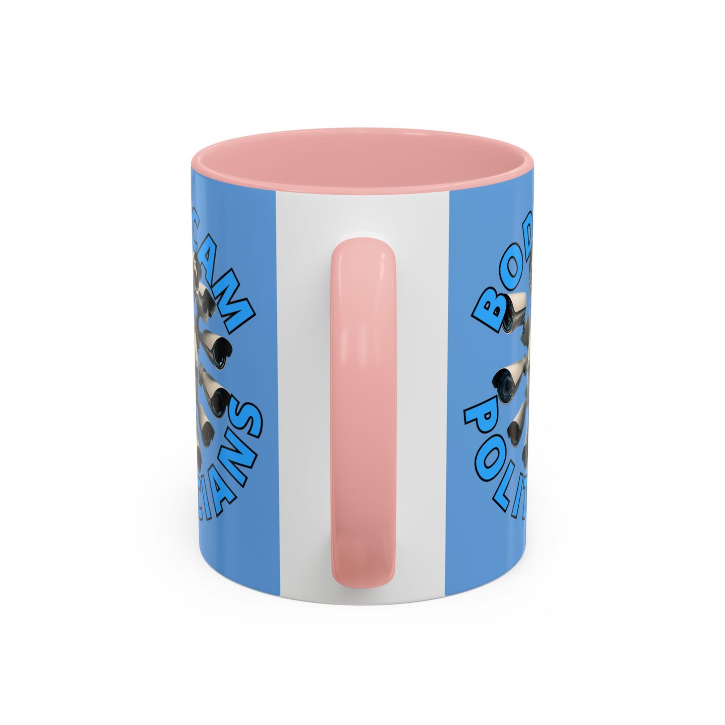 Bodycam the Politicians Cameras Light Blue Accent Mug by cypherpunkgear.com