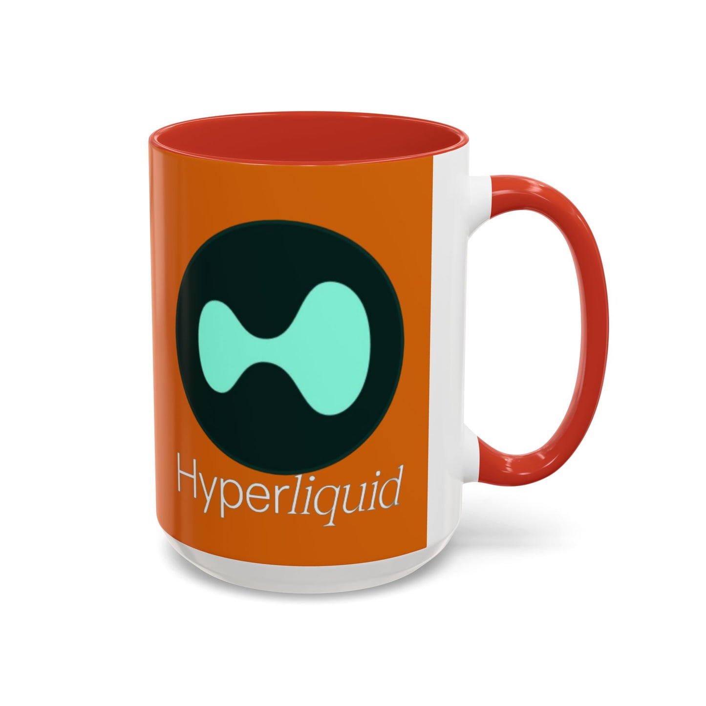 Hyperliquid White font Orange Accent Mug by cypherpunkgear.com