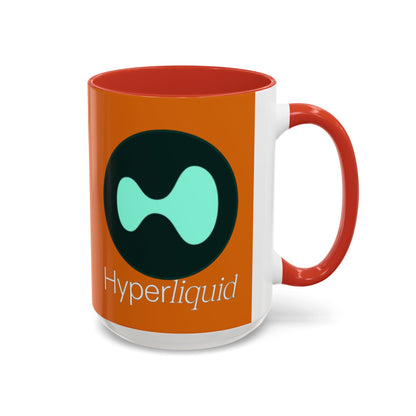 Hyperliquid White font Orange Accent Mug by cypherpunkgear.com
