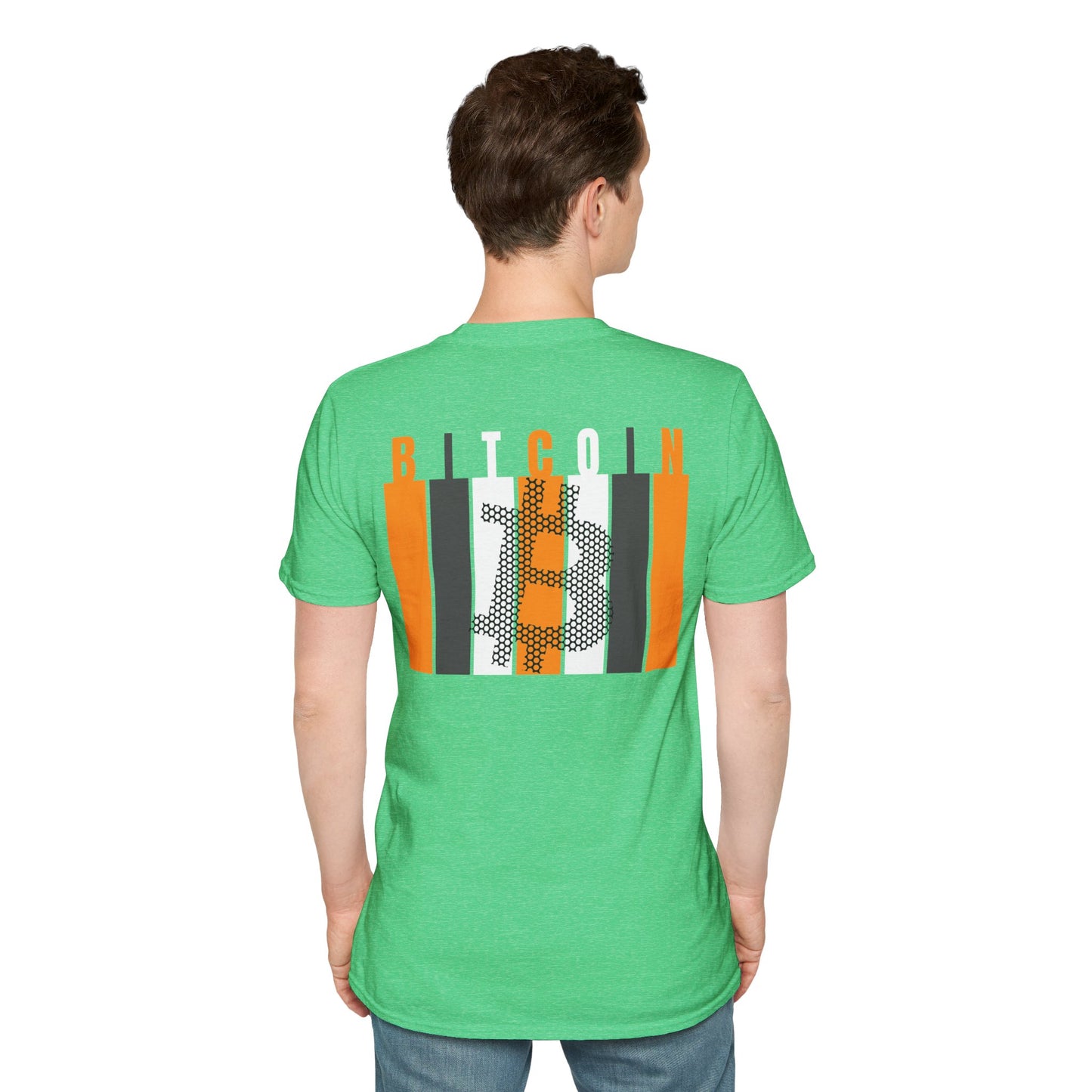 2-sided, Bitcoin (BTC) Decentralized Freedom Dark colors Unisex T-Shirt by cypherpunkgear.com