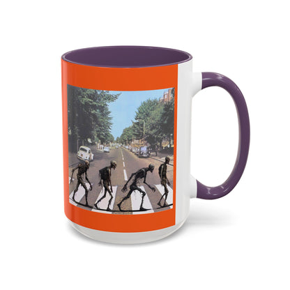 2-sided, Scabby Road Orange Accent Mug by CreepyCrafts.boo