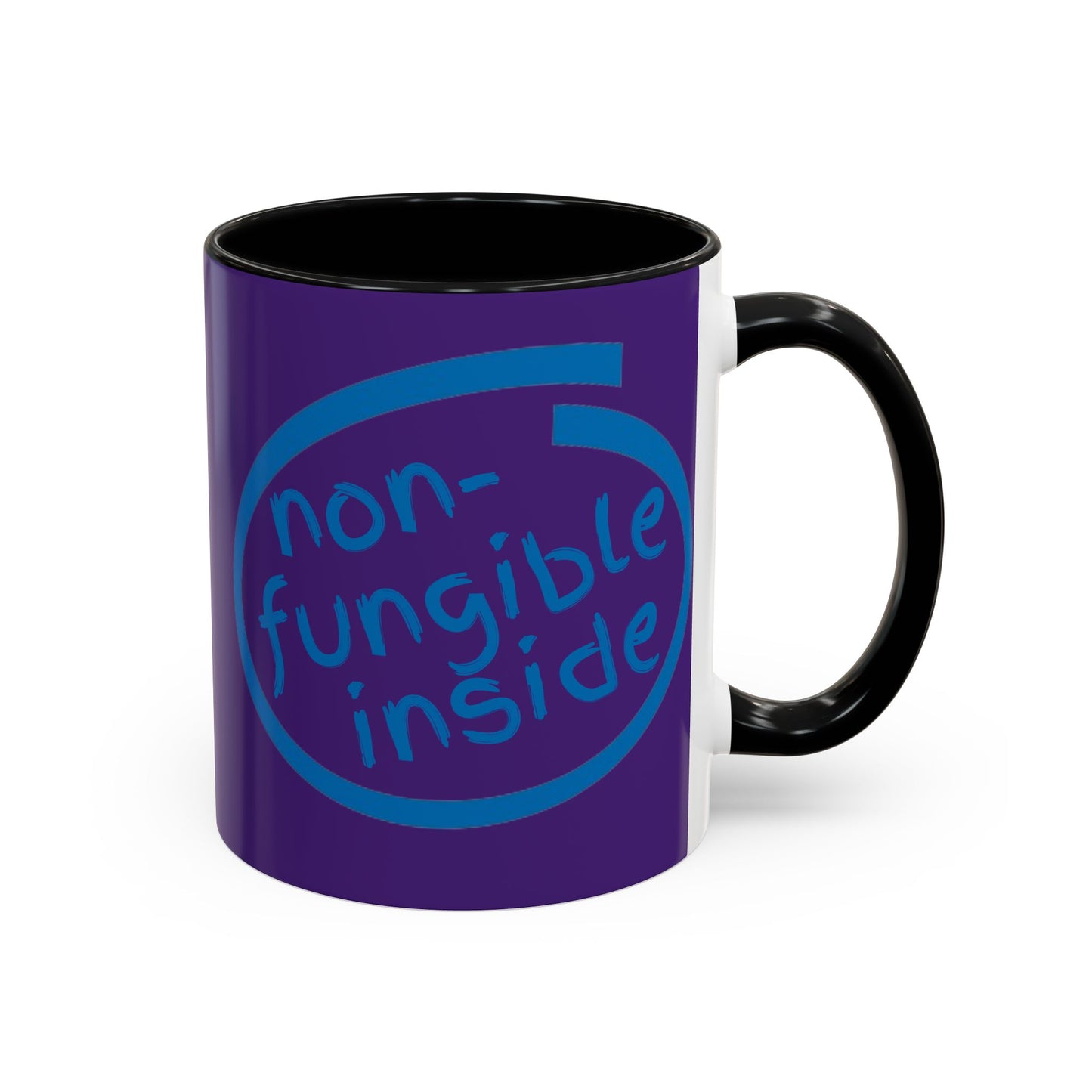 Non-Fungible Inside Purple Accent Mug by cypherpunkgear.com
