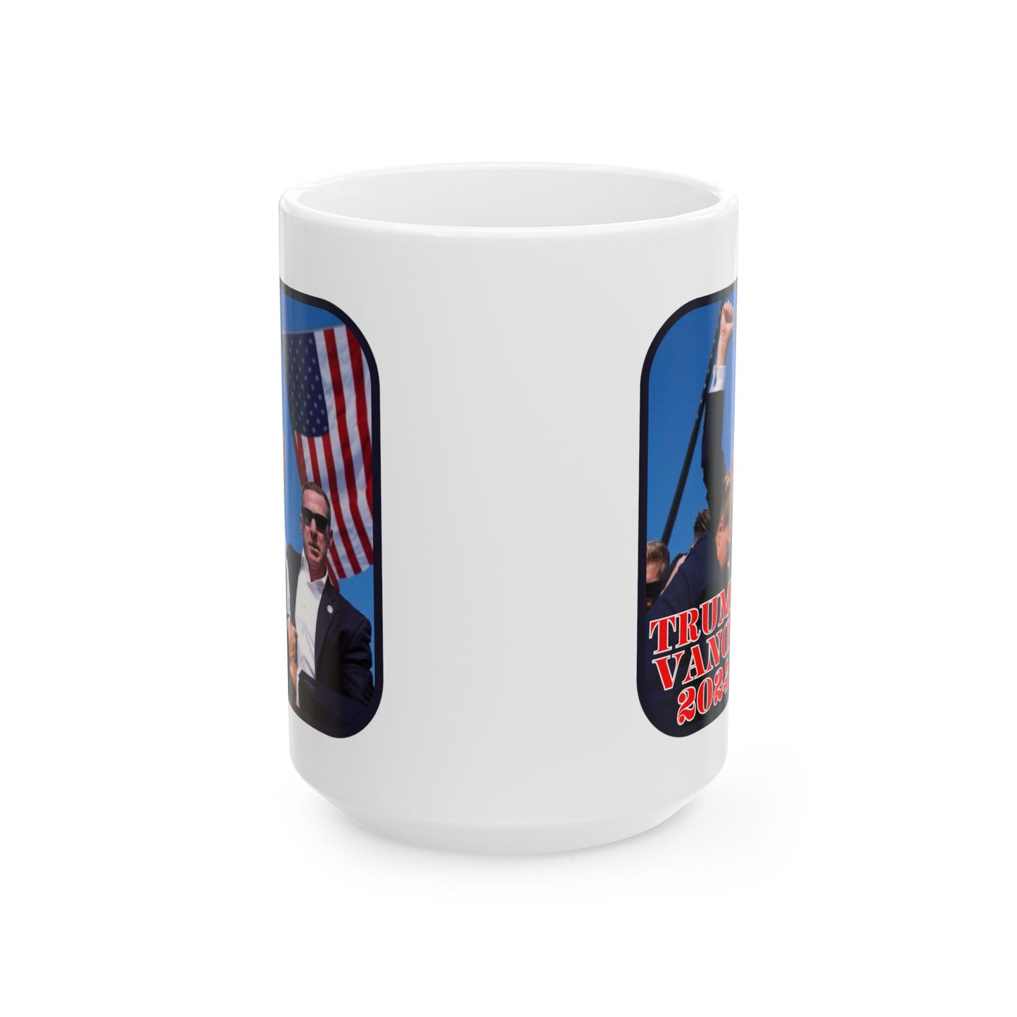 Trump and Vance 2024 White Mug by cypherpunkgear