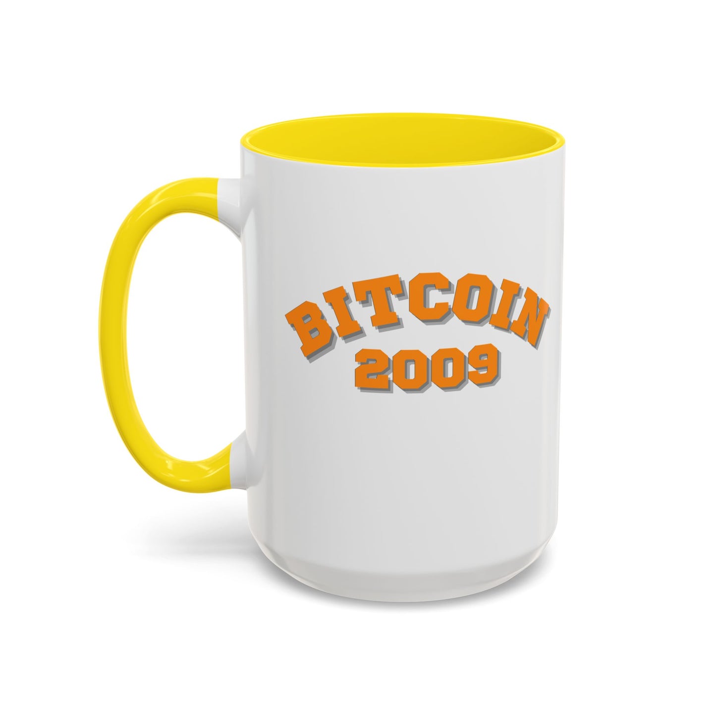 Bitcoin 2009 White Accent Mug by cypherpunkgear.com