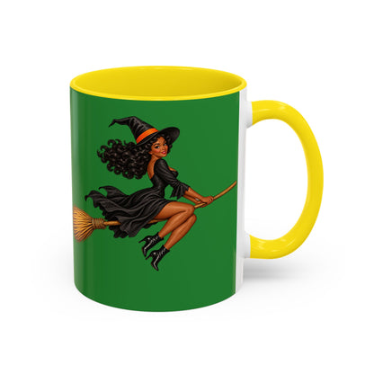 Velvet Vex Green Accent Mug by CreepyCrafts.boo